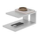 Ver imagem 1 de Mesa de Cabeceira Oslo Branca Cama Quarto Sala 23x15cm
