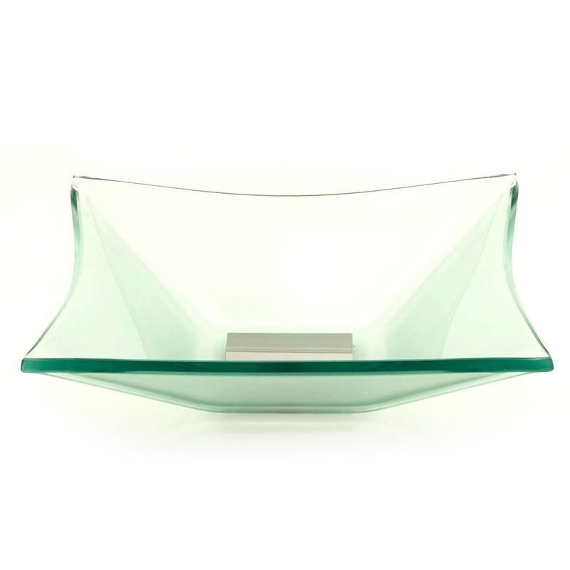 Cuba de Vidro Retangular Sulle 41x31cm 12mm Bergan - Incolor - 1