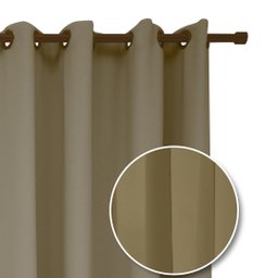 Cortina Para Sala Quarto Roma 300x220 Admirare Cor Avelã - 1