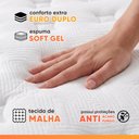 Ver imagem 5 de Cama Box Queen Molas Ensacadas Euro Pillow Double Face Pró Hotel 158x198x69cm Probel até 150kg