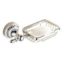 Ver imagem 5 de Kit Banheiro 5 Peças Prata Porcelana Acessórios Retrô Luxo Prateado