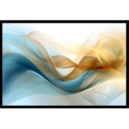 Quadro Decorativo Abstrato , Moldura Caixa Preta 3cm,  ideal   Sala, Quarto  e Hall (100x70 cm) - 2