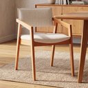 Ver imagem 3 de Kit 05 Cadeiras para Sala de Jantar Estar Living Giorgia B04 Linho Cru - Lyam Decor