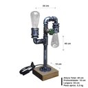 Ver imagem 3 de Luminária Industrial de Tubo Vintage para 2 Lâmpadas