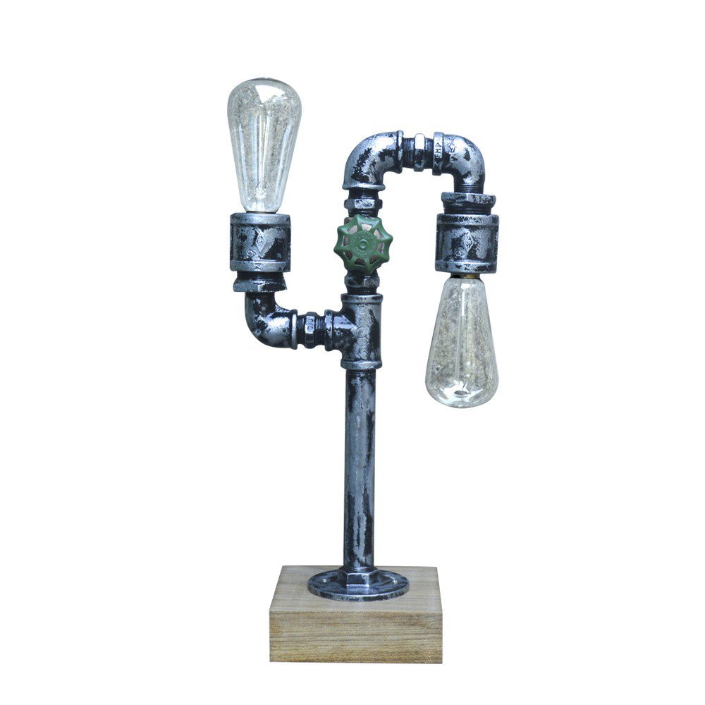 Luminária Industrial de tubo Vintage para 2 Lâmpadas - 1