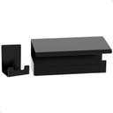 Ver imagem 5 de Kit de Acessórios para Banheiro Preto 6 Peças Adesivo F.oslo