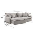 Ver imagem 2 de Sofá Cama Retrátil e Reclinável Leona 190 Cm Braço 15 Cm Meu Sofá Online
