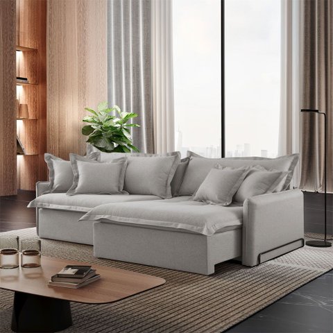 Sofá Cama Retrátil e Reclinável Leona 190 Cm Braço 15 Cm Meu Sofá Online