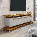 Ver imagem 1 de Rack para Tv até 75 Polegadas Océane 3 Portas Naturalle/off White - Pnr Móveis