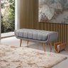 Recamier França 1,30M com Base Madeira Linho Sofatec - 1