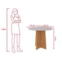 Ver imagem 3 de Conjunto Sala de Jantar Mesa Redonda Celebrare 100cm Tampo Vidro 4 Cad Athenas Linho Bege