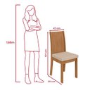 Ver imagem 4 de Conjunto Sala de Jantar Mesa Redonda Celebrare 100cm Tampo Vidro 4 Cad Athenas Linho Bege