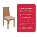 Ver imagem 5 de Conjunto Sala de Jantar Mesa Redonda Celebrare 100cm Tampo Vidro 4 Cad Athenas Linho Bege