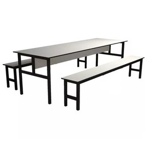 Conjunto Mesa para Refeitório 10 Lugares com Bancos Separados