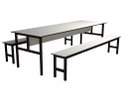Ver imagem 1 de Conjunto Mesa para Refeitório 10 Lugares com Bancos Separados