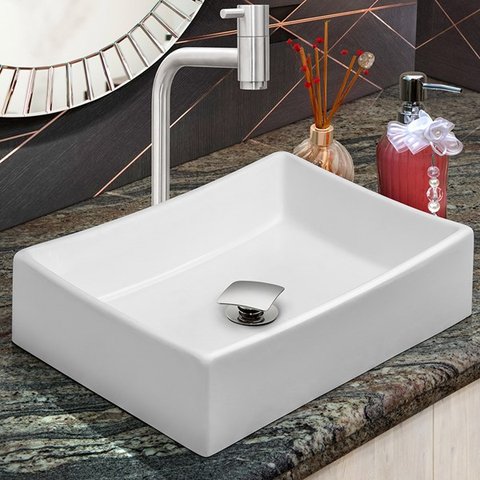 Kit Cuba Dalla Sobrepor com Torneira Inox e Valvula Click