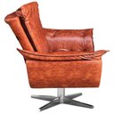 Ver imagem 6 de Poltrona Decorativa Base Giratória Cromada Charger Pu Marrom - Gran Belo