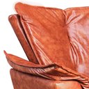 Ver imagem 7 de Poltrona Decorativa Base Giratória Cromada Charger Pu Marrom - Gran Belo