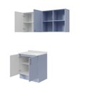 Ver imagem 7 de Lavanderia Modulada 3 Peças 1 Aéreo 1 Balcão 1 Nicho 80cm com Tampo Marselha Cabecasa Madeiraoriginals