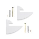 Ver imagem 3 de Kit 4X Suporte Tucano com Parafusos e Buchas 2 Unidades Branco