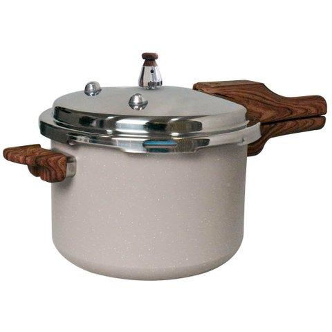 Panela de Pressão Antiaderente Indução Revestimento Cerâmico 4,2l Matera Bege - Vista Home
