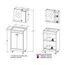 Ver imagem 4 de Gabinete Banheiro com Cuba e Espelheira 45cm Multimóveis CR10100 Branco