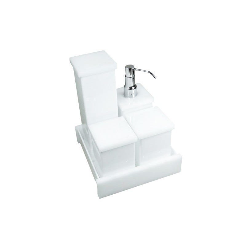 Kit Potes em Acrílicos 5 Peças Sem Strass Decor - Cereja - 1