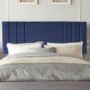 Ver imagem 1 de Painel Estofado Luxo Grécia 195cm King Size para Cama Box Corino Azul Marinho - Gat Magazine
