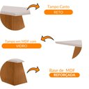 Ver imagem 4 de Mesa para Sala de Jantar Aida 120cm Em MDF e Vidro