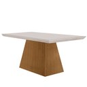 Ver imagem 1 de Mesa para Sala de Jantar Aida 120cm Em MDF e Vidro