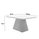 Ver imagem 3 de Mesa para Sala de Jantar Aida 120cm Em MDF e Vidro