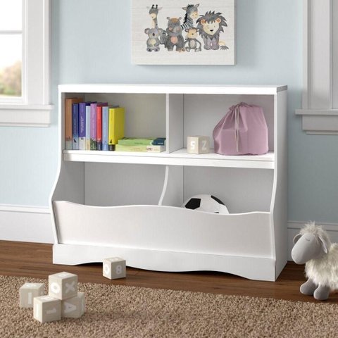 Organizador Infantil Bela 2 Portas 2 Gavetas MDF 104cm Branco Woodcore