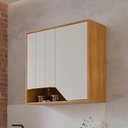 Ver imagem 2 de Armário Aéreo Celeste 80 Cm com 2 Portas Cinamomo/branco
