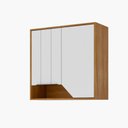 Ver imagem 1 de Armário Aéreo Celeste 80 Cm com 2 Portas Cinamomo/branco