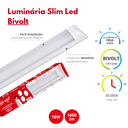 Ver imagem 2 de Luminária Slim Led Bivolt 60cm 18w Potência 6000k Temperatura 1600 Lúmens Durín