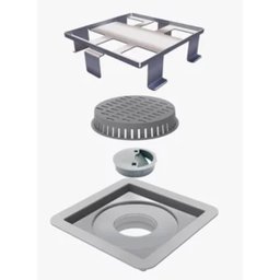 Ralo Square com Tampa Oculta 15x15cm - Linear - 10