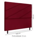 Ver imagem 3 de Cabeceira Queen 160 Cm com Frame Cristal Suede Vinho Artte