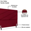 Ver imagem 4 de Cabeceira Queen 160 Cm com Frame Cristal Suede Vinho Artte
