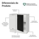 Ver imagem 3 de Balcão de Canto 1 Porta (sem Tampo) Branco/preto Lux Madesa Branco/preto