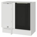 Ver imagem 1 de Balcão de Canto 1 Porta (sem Tampo) Branco/preto Lux Madesa Branco/preto