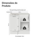 Ver imagem 2 de Balcão de Canto 1 Porta (sem Tampo) Branco/preto Lux Madesa Branco/preto