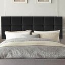 Ver imagem 1 de Painel Estofado Luxo Espanha 160cm Queen Size para Cama Box Corino Preto - Gat Magazine