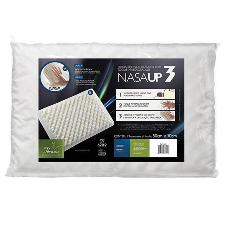 Travesseiro Nasa UP3 com Gomos Massageadores Viscoelástico Fibrasca - 4