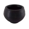 Vaso Plastico Redondo Ondulado 32x19x29 Preto - 1