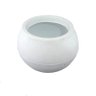 Vaso Plastico Redondo Texturado 32x19x29 Branco - 2