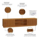 Ver imagem 2 de Rack para TV até 85 Polegadas 100% MDF com 2 Portas Ripadas 220x53,5x36,5cm