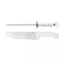 Ver imagem 1 de Kit Assador Faca e Chaira Cabo Branco Mor