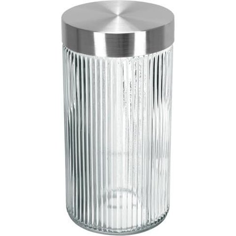 Pote Hermético de Vidro 1,7L Transparente 22x11x11cm Mantimentos Cozinha Tampa