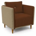 Ver imagem 2 de Kit 2 Poltronas Aviv para Sala Escritório Recepção Linho Premium Easy Clean Corino Premium Luxo