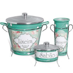 Kit de pia aluminio com suporte organizado de pia escrita - 1